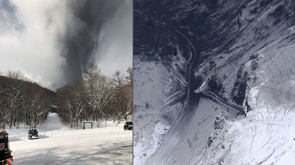 Erupción y avalancha sobre un hotel para esquiadores en Japón:  Un muerto y 14 heridos