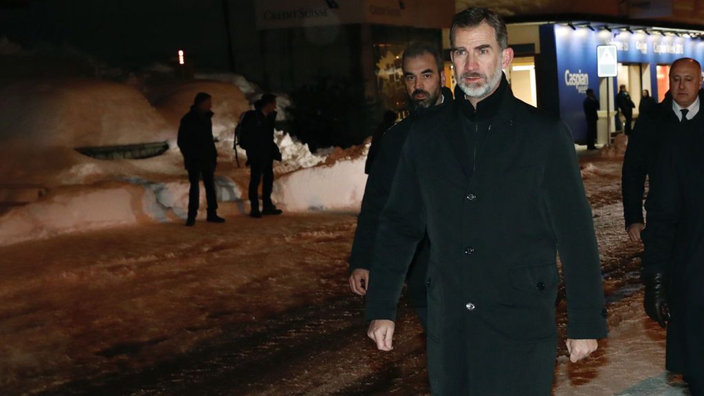El Rey llega a Davos para participar en el Foro Económico Mundial