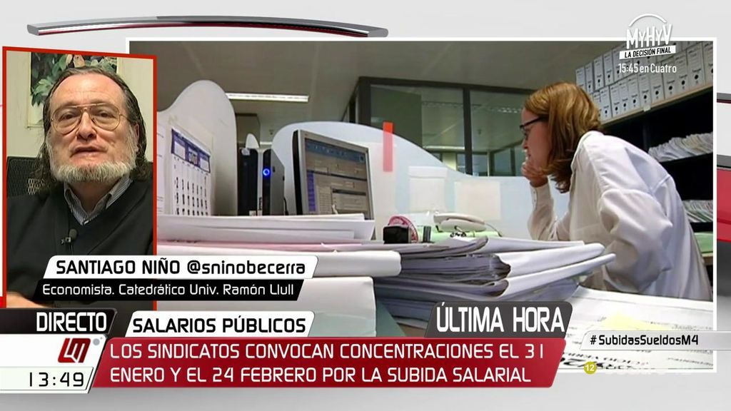 Santiago Niño: "España ha ganado competitividad laboral a base de reducir salarios"