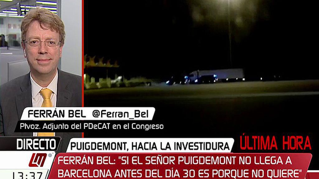 Ferrán Bel: “Si Puigdemont no llega a Barcelona antes del día 30 es porque no quiere”