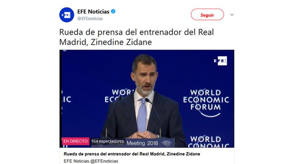 Confunden a Zidane con el rey Felipe VI y las redes sociales alucinan