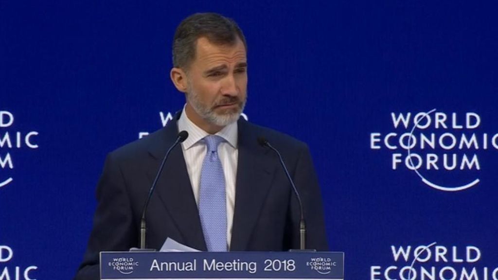 Felipe VI en Davos: "España es un país donde la ley se respeta y donde la certidumbre prevalece"