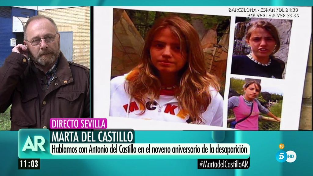 Antonio del Castillo, en el 9º aniversario de la desaparición de Marta: “El dolor no se mitiga, se intenta razonar”