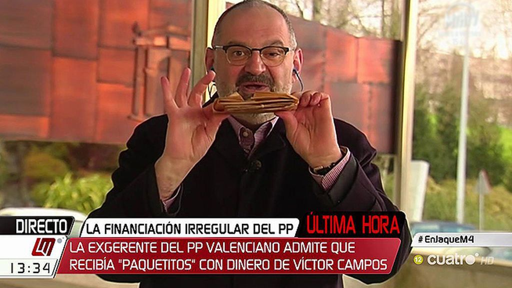 Losada recrea los "paquetitos": "Fajos de dinero envueltos en papel y nos dice Rajoy que no era corrupción"