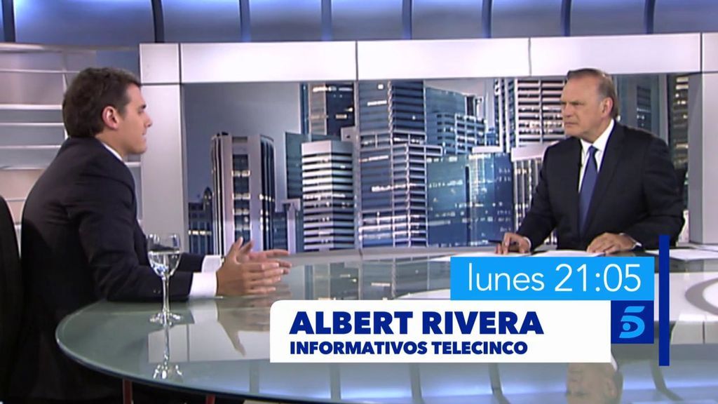 Pedro Piqueras entrevista a Albert Rivera el lunes a las 21:05h