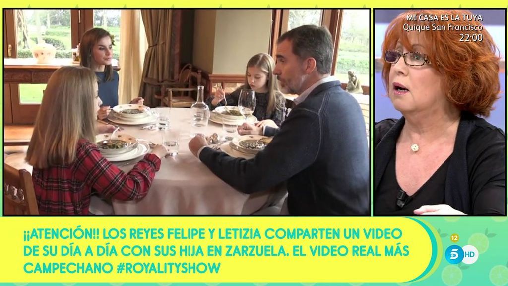 Rosa Villacastín analiza el vídeo del día a día de los Reyes y sus hijas