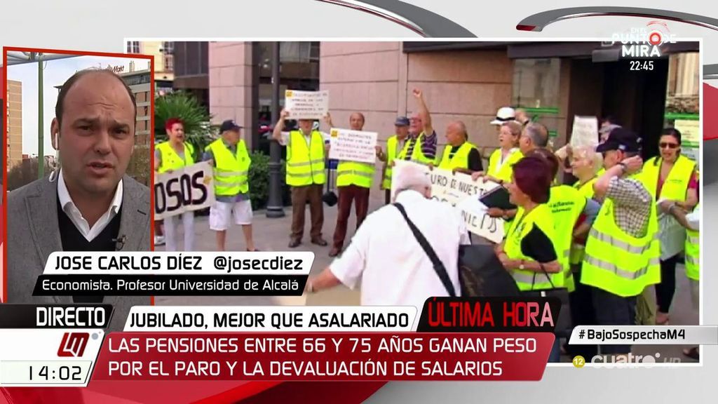 Jose Carlos Díez: "Si entran salarios precarios, las pensiones serán precarias"
