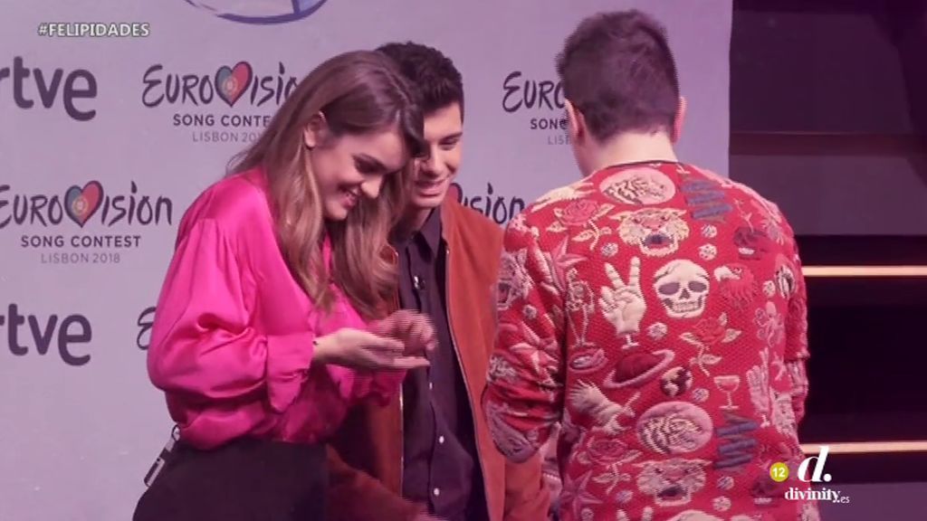 Amaia y Alfred ya tienen amuleto para Eurovisión: ¡les entregamos la mariposa de la suerte!