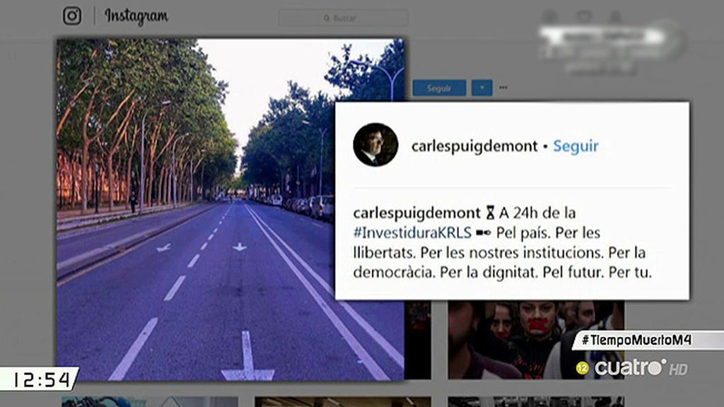 Puigdemont juega al despiste en redes sociales