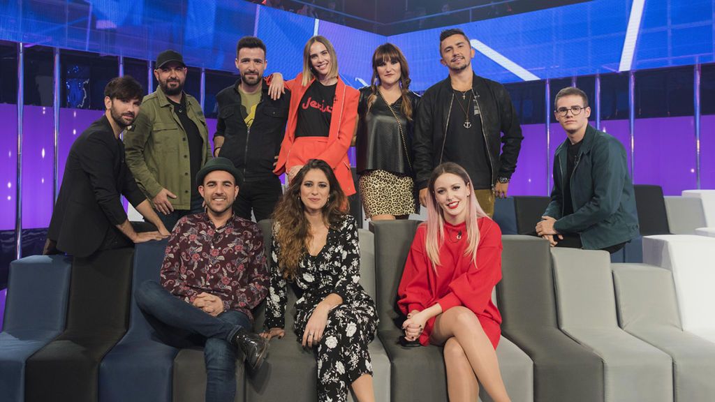 Los compositores acompañaron a los concursantes de 'OT' en la gala especial de Eurovisión.