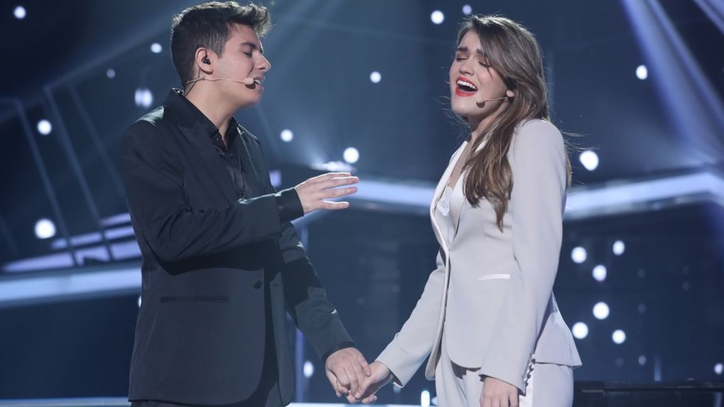 Alfred y Amaia, en la gala de Eurovisión de 'Operación triunfo'.