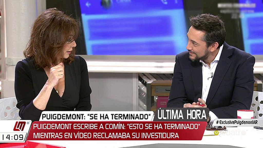 Ana Rosa Quintana nos cuenta cómo se consiguieron los mensajes de Puigdemont