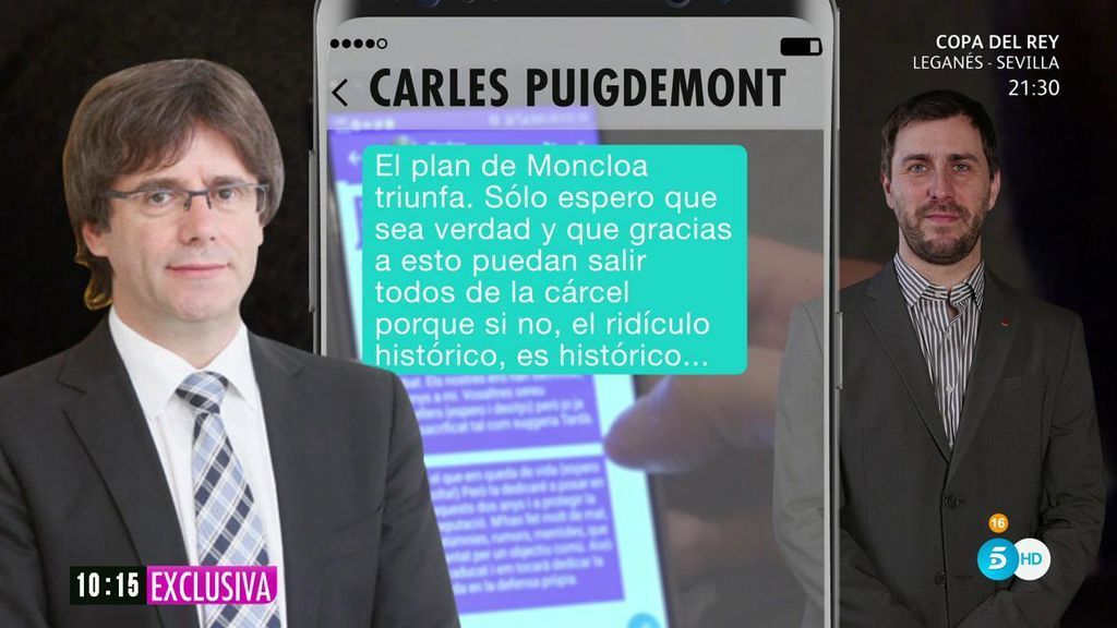 Puigdemont, a Comín sobre el procés: “Supongo que tienes claro que esto se ha terminado”