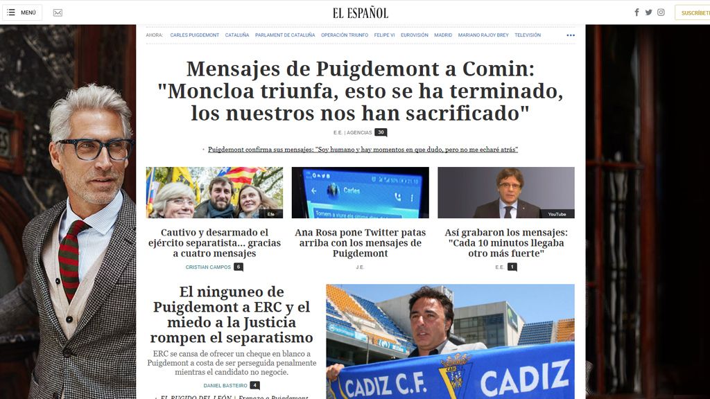 La exclusiva de 'AR' con los mensajes de Puigdemont, portada de los principales diarios