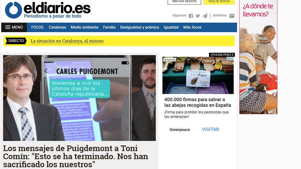 La exclusiva de 'AR' con los mensajes de Puigdemont, portada de los principales diarios
