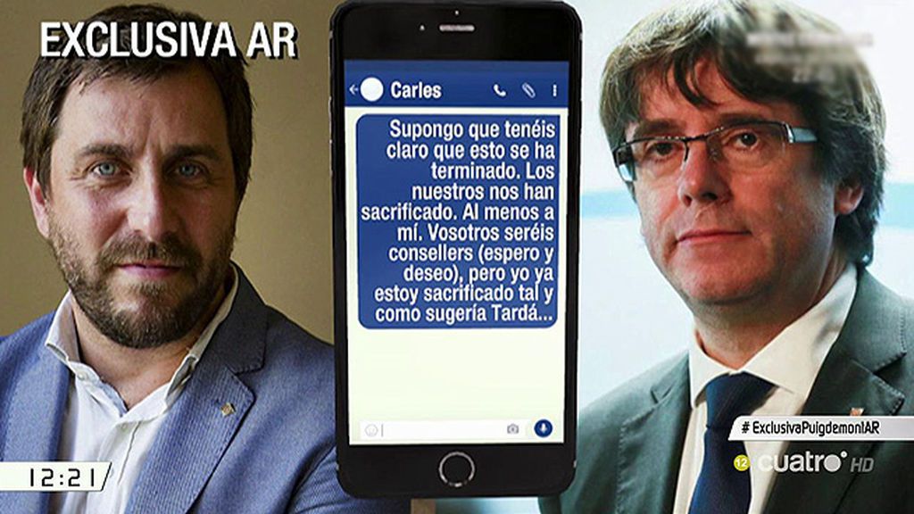 Los mensajes de Puigdemont a Comín que desvela 'AR' en exclusiva: "Esto se ha terminado"