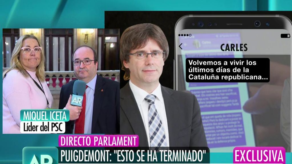 Iceta, sobre los mensajes de Puigdemont: "O proponen otro candidato o habrá elecciones"