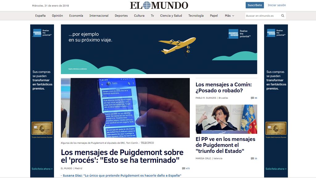 La exclusiva de 'AR' con los mensajes de Puigdemont, portada de los principales diarios