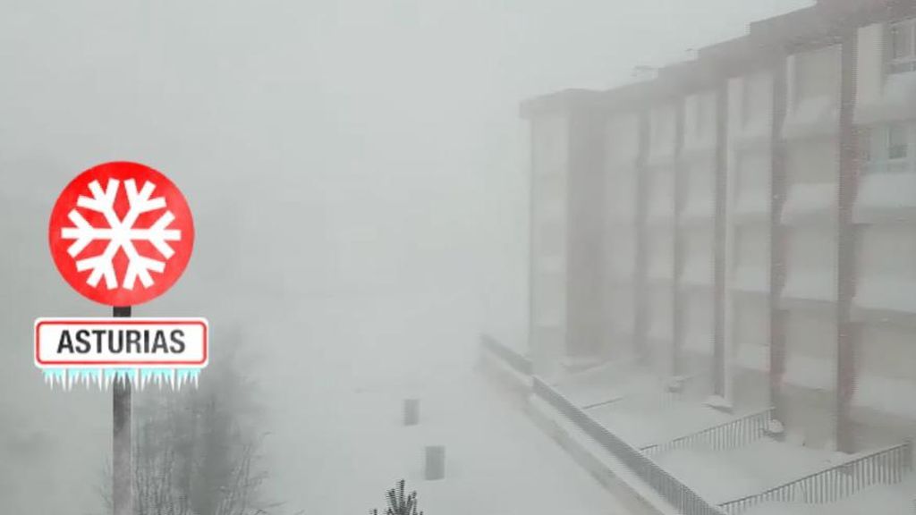 Atentos a las imágenes que ha dejado la gran nevada en Asturias