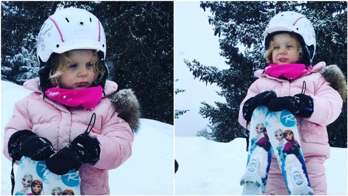 La mini princesa Gabriella de Mónaco comienza sus primeras clases de esquí a sus tres añitos 😍😍😍