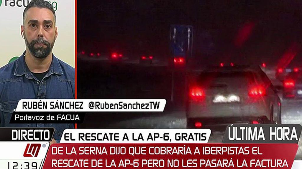 R. Sánchez: "Que se plantee no cobrar a la AP6 los gastos de la UME huele raro ¿qué tiene el Gobierno con Abertis?"