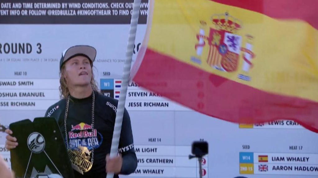 El español Liam Whaley, segundo en el 'King of the Air' de kitesurf en Ciudad del Cabo