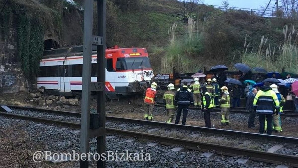 Descarrila un tren de cercanías de Renfe en Vizcaya sin provocar heridos