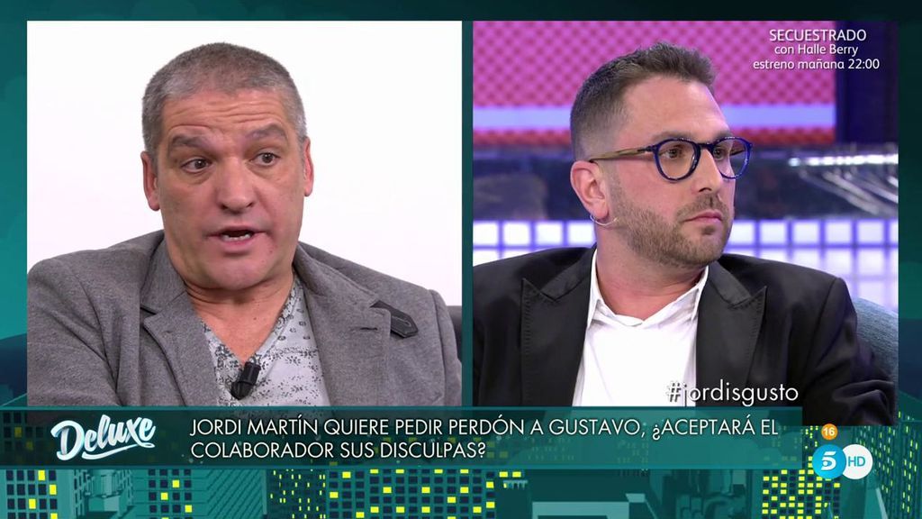 Gustavo no acepta el perdón de Jordi Martín: "Lo que has dicho lo tendrás que demostrar"