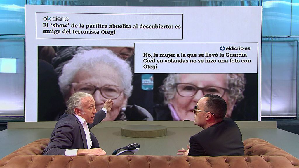 Eduardo Inda no reconoce el error de 'Okdiario' sobre la "pacífica abuelita" de Cataluña
