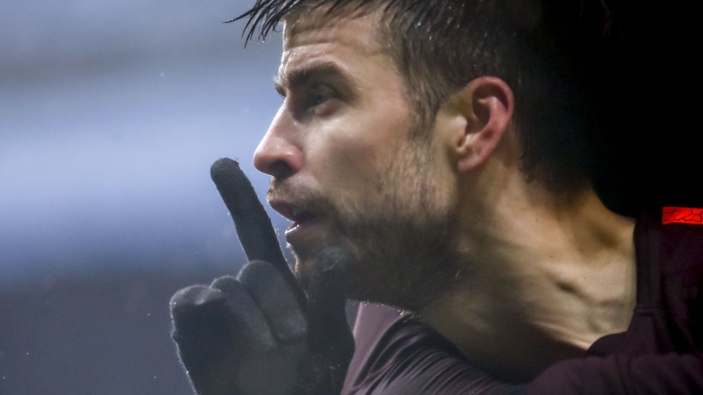 Piqué, el gran protagonista del derbi ante el Espanyol