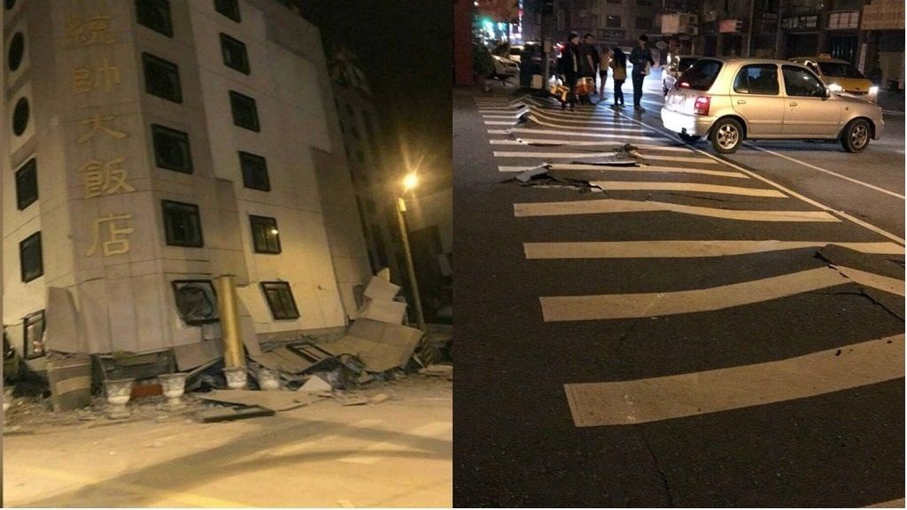 Un terremoto de 6,4 provoca el desplome de varios edificios en Taiwan
