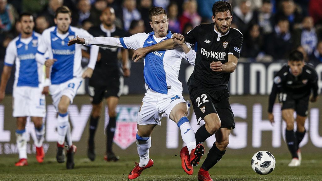 El Leganés busca meterse en la primera final de su historia en el Sánchez Pizjuán ( 21:30h) en Telecinco y Mitele.es El Leganés busca meterse en la primera final de su historia en el Sánchez Pizjuán ( 21:30h) en Telecinco y Mitele.es