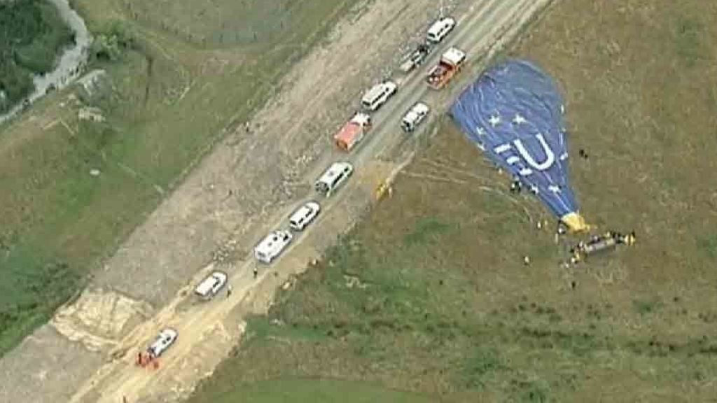 Siete heridos en el aterrizaje forzoso de un globo aerostático en Australia