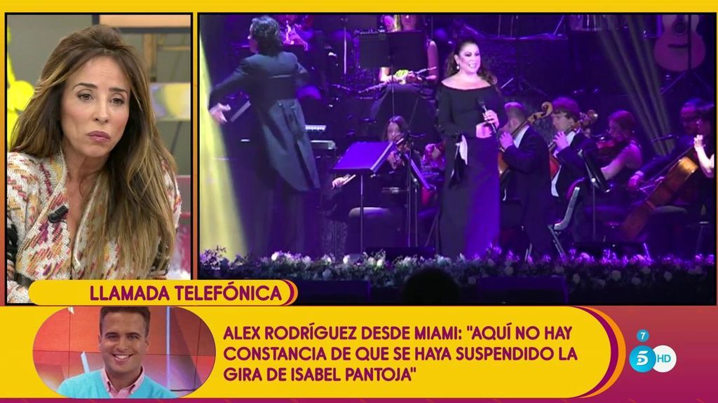 Alex Rodríguez desde Miami: "Aquí no hay constancia de que se haya suspendido la gira de Isabel Pantoja"