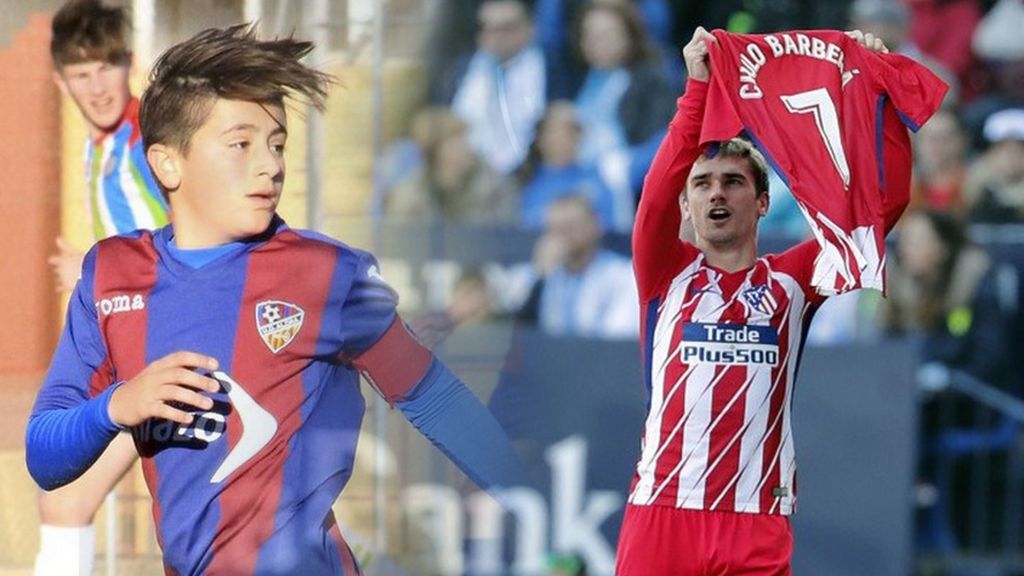 Griezmann dedica su gol a Nacho Barberá, el niño fallecido por muerte súbita en Valencia