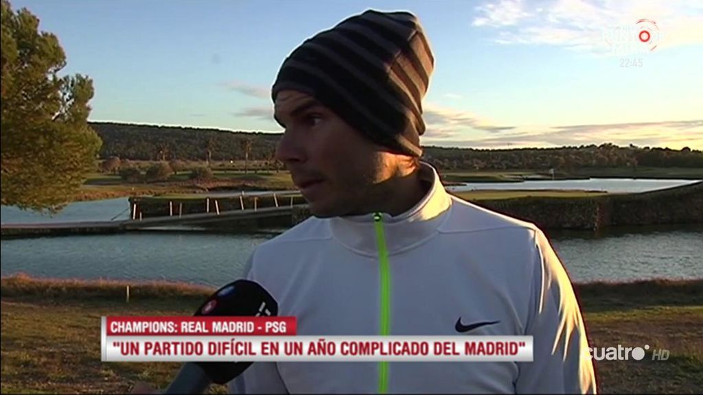 Rafa Nadal sobre el Real Madrid - PSG: "Es un partido difícil en un año complicado" Rafa Nadal sobre el Real Madrid - PSG: "Es un partido difícil en un año complicado"