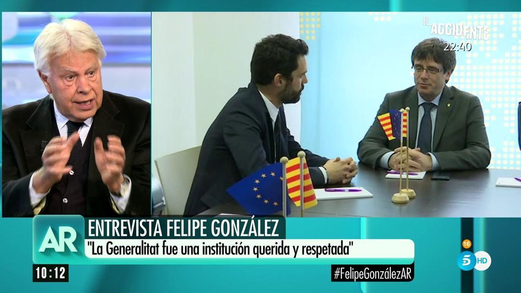 Felipe González, sobre Cataluña: "Si forman un Gobierno respetando la Ley se acaba el 155"