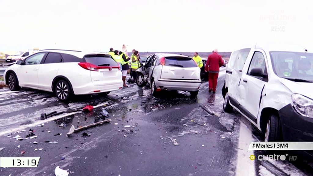 30 vehículos colisionan en un accidente múltiple en La Rioja