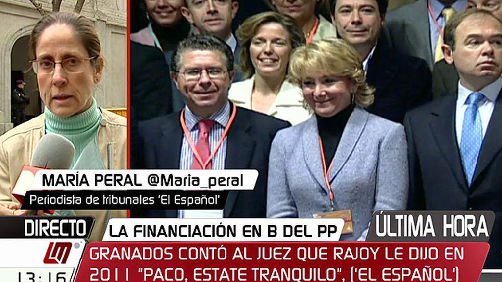 María Peral, sobre el mensaje de Rajoy a Granados: "Creo que no quería que aflorasen los conflictos"