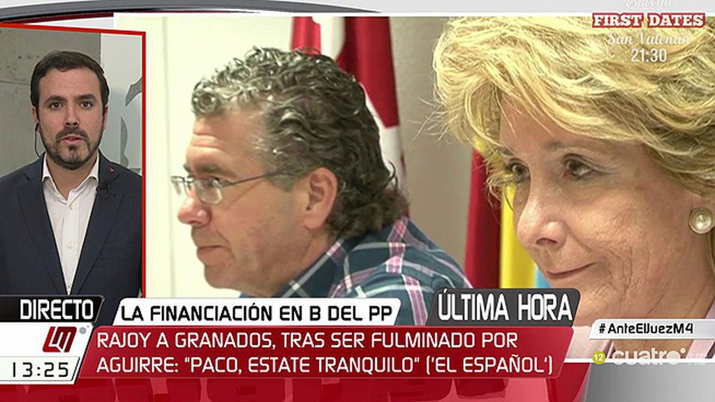 A. Garzón: "Dentro del PP han existido redes de corrupción y esto no puede depender solo de una persona"