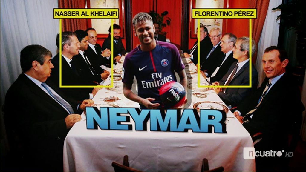 La comida del morbo de Florentino y Al-Khelaifi el día que se publica que Neymar jugará en el Madrid en 2019