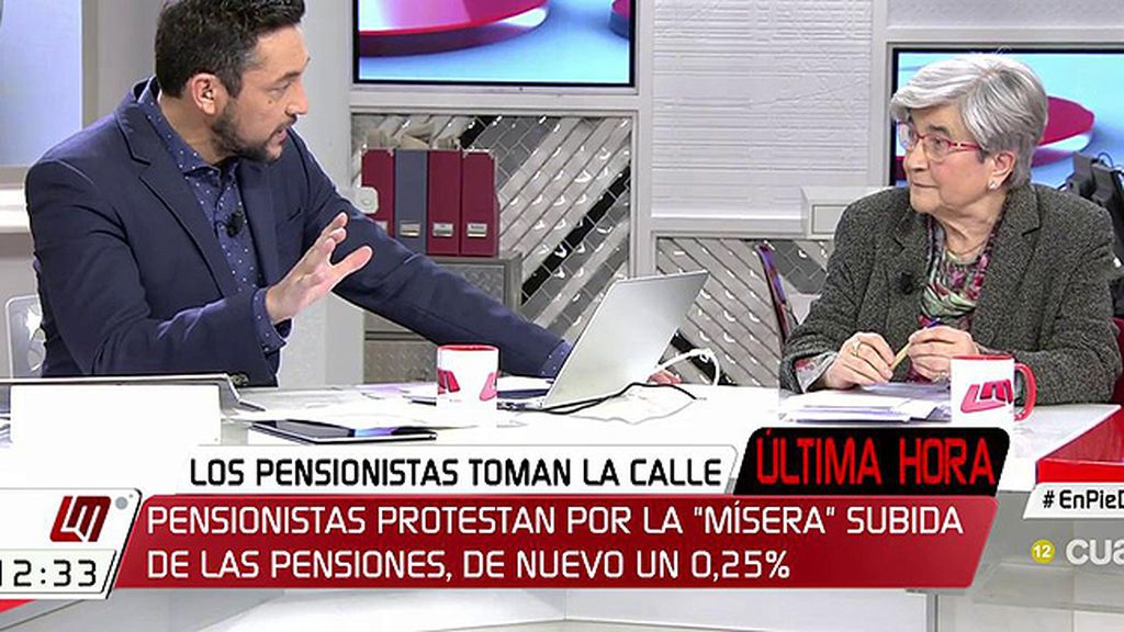 M. Etxezarreta cree que la carta anunciado la subida del 0.25% de las pensiones es "un insulto"