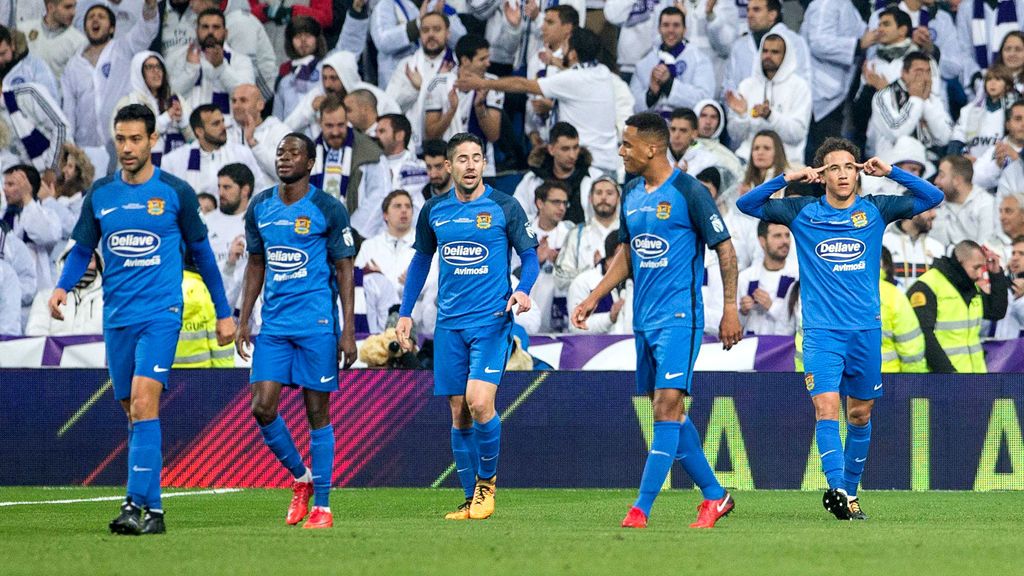 El Fuenlabrada presume en redes de haber marcado más goles que el PSG en el Santiago Bernabéu