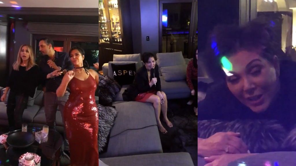 La cena de San Valentín de los Kardashian acaba con despiporre: Kris Jenner lo da todo en el karaoke