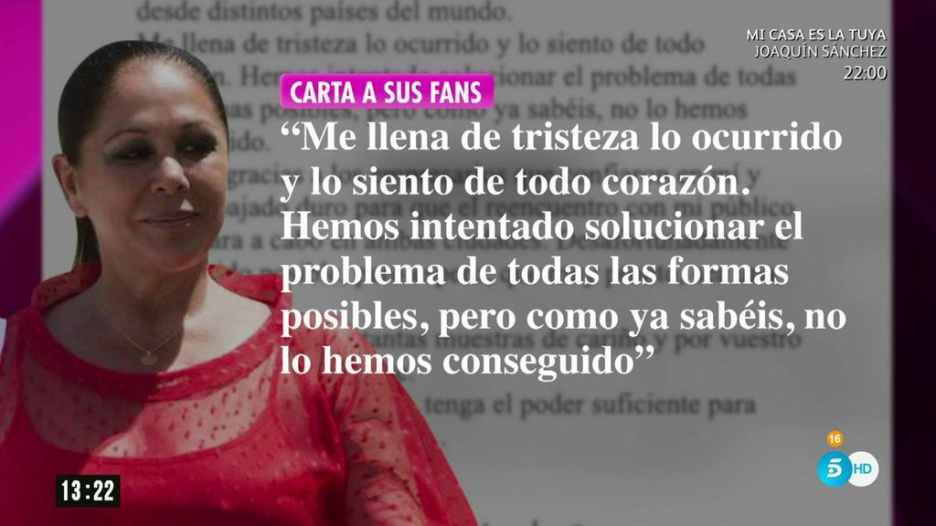 Pantoja pide perdón a sus fans de Puerto Rico y Miami :"Lo siento de todo corazón"