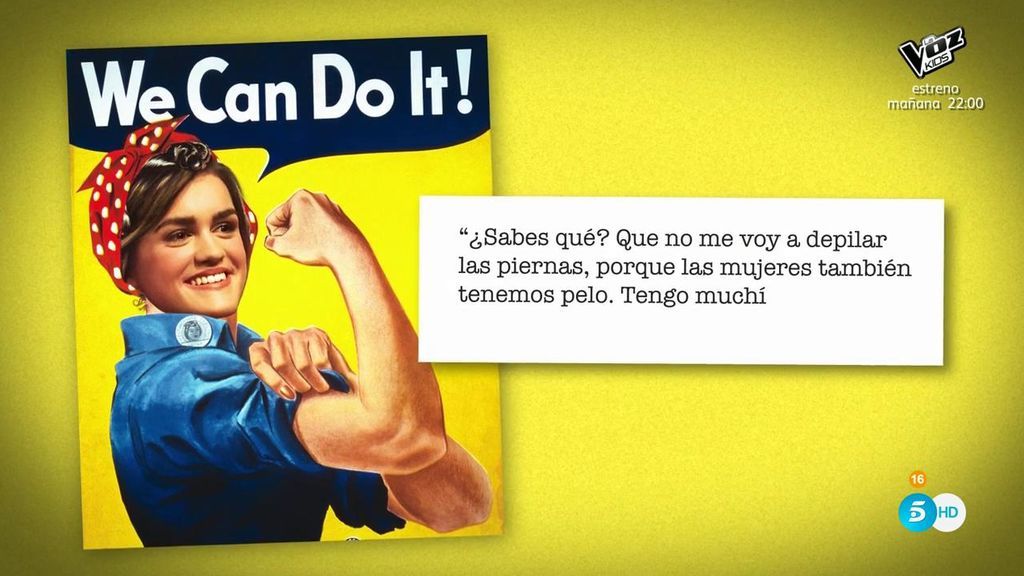 Amaia de España se convierte en un icono feminista: "Fuera los tacones y vivan los pelos"