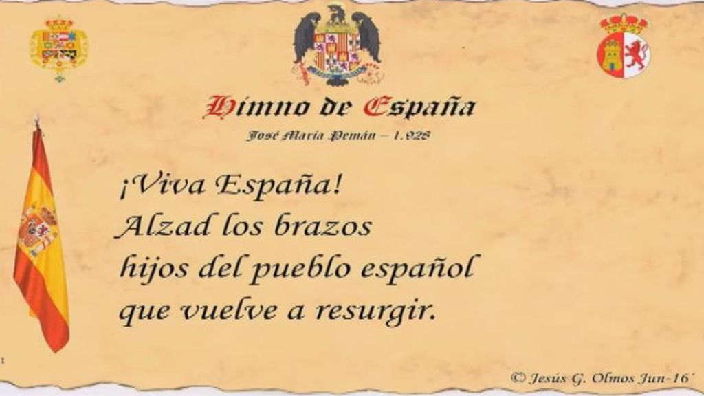 Himno de España con letra de José María Pemán