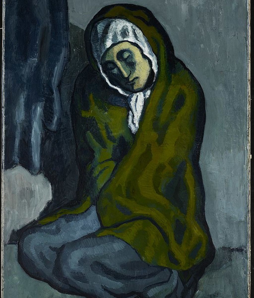 Óleo de Picasso de 1902 The Crouching Beggar (La Misereuse Accroupie)