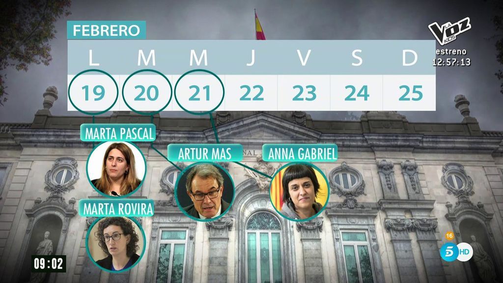 Semana decisiva para Cataluña: la cúpula del 'procés' sigue declarando en el Supremo