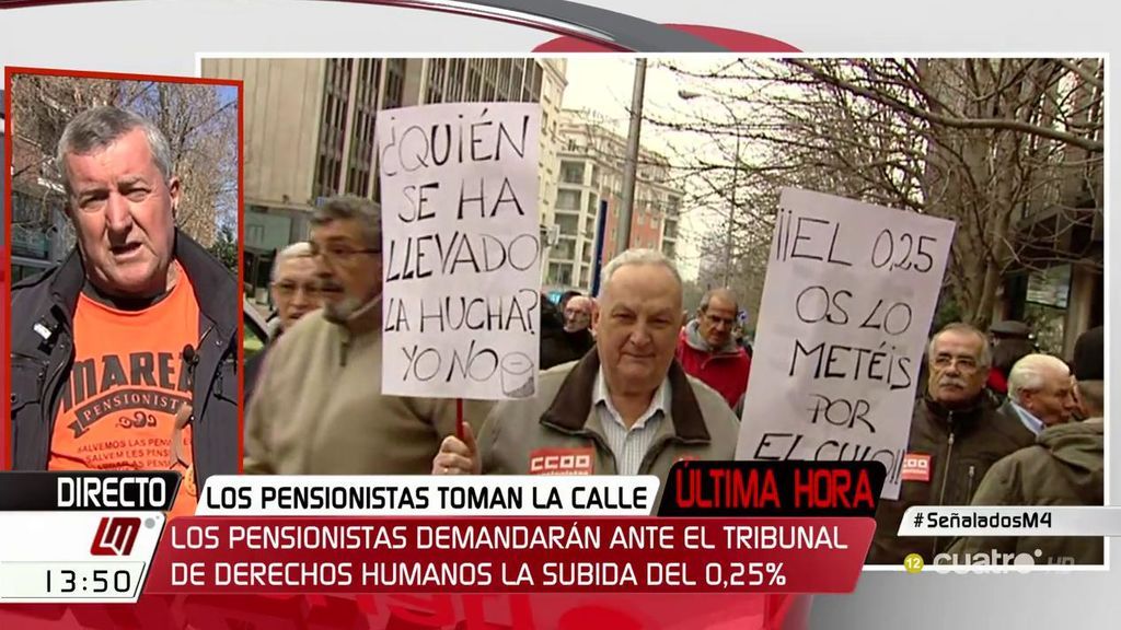 Domiciano Sandoval, portavoz de ‘Marea pensionista’: "Somos mayores, pero no somos imbéciles"
